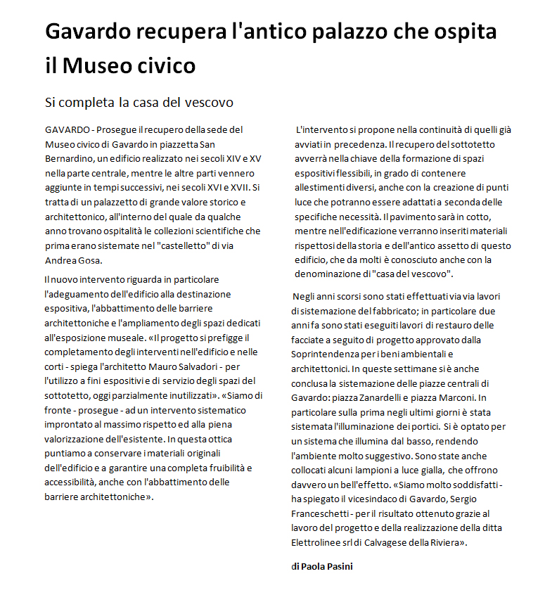 Giornale di Brescia, 2 Novembre 2003