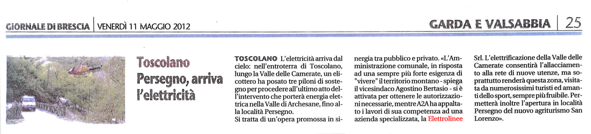 Giornale di Brescia 11 Maggio 2012
